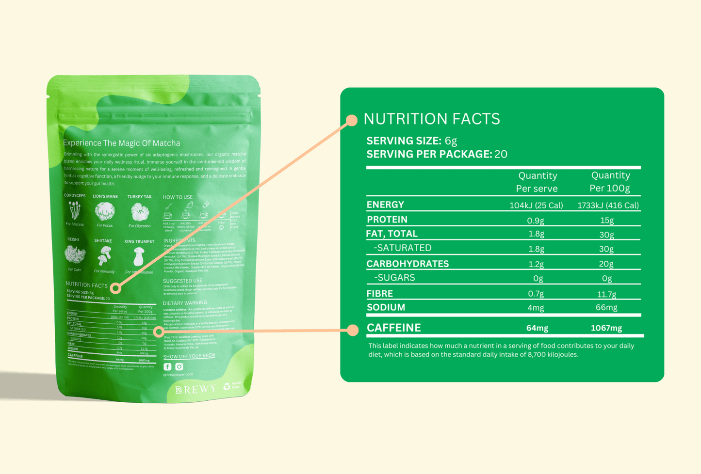 Brewy Mushroom Matcha | 120g